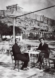 Panait Istrati junto a uno de sus mejores amigos, el escritor y filósofo griego Nikos Kazantzakis, Atenas, 1928